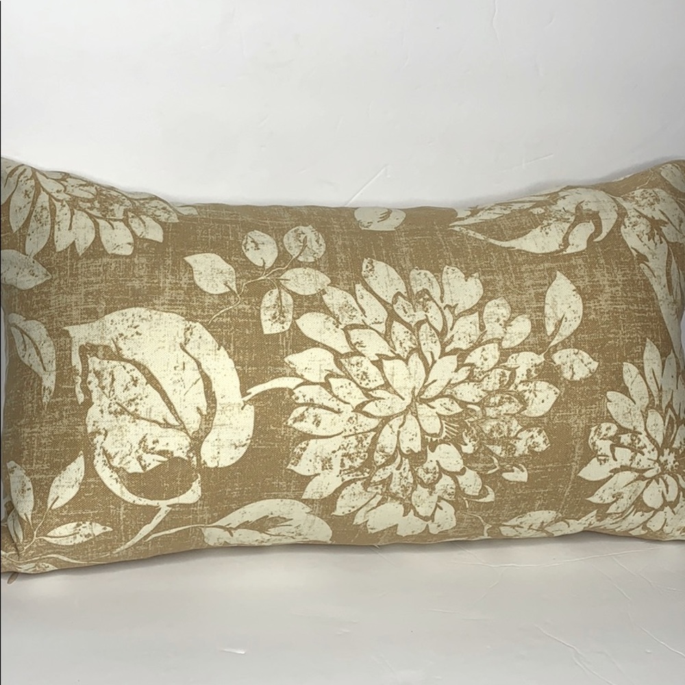Cotton Floral Pillow withβ Down Pillow Insert